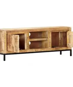 vidaXL TV Cabinet 118x30x45 cm Solid Mango Wood