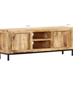 vidaXL TV Cabinet 118x30x45 cm Solid Mango Wood