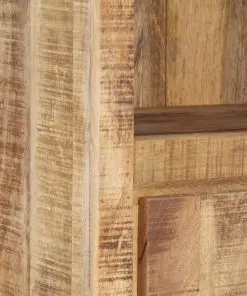 vidaXL Highboard 38x30x137 cm Solid Rough Mango Wood