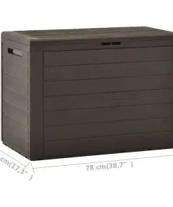 vidaXL Garden Storage Box Brown 78x44x55 cm