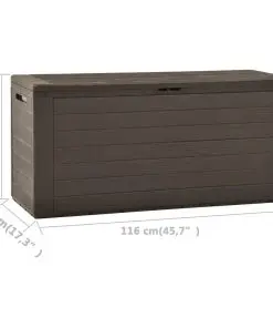 vidaXL Garden Storage Box Brown 116x44x55 cm