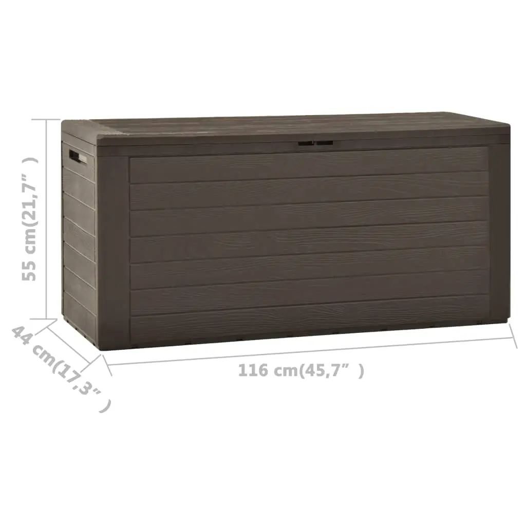 vidaXL Garden Storage Box Brown 116x44x55 cm
