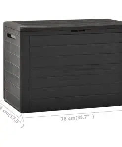 vidaXL Garden Storage Box Anthracite 78x44x55 cm