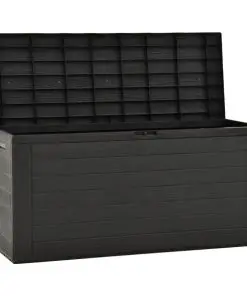 vidaXL Garden Storage Box Anthracite 116x44x55 cm