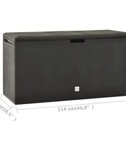 vidaXL Garden Storage Box Anthracite 114x47x60 cm