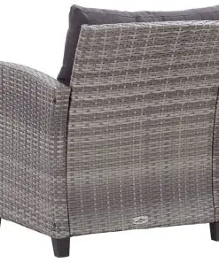vidaXL 6 Piece Garden Sofa Set with Cushions Poly Rattan Dark Grey