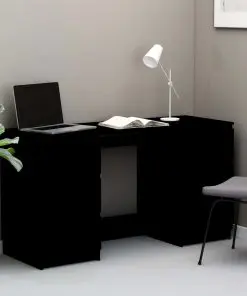 vidaXL Writing Desk Black 140x50x77 cm Chipboard