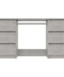 vidaXL Writing Desk Concrete Grey 140x50x77 cm Chipboard