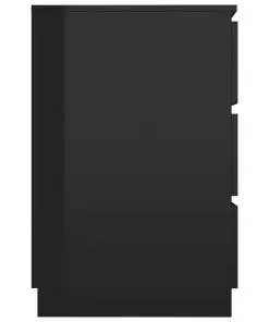 vidaXL Writing Desk High Gloss Black 140x50x77 cm Chipboard