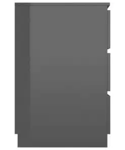 vidaXL Writing Desk High Gloss Grey 140x50x77 cm Chipboard