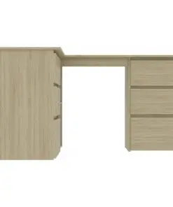vidaXL Corner Desk Sonoma Oak 145x100x76 cm Chipboard