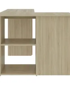 vidaXL Corner Desk Sonoma Oak 145x100x76 cm Chipboard