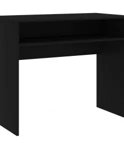 vidaXL Desk Black 90x50x74 cm Chipboard