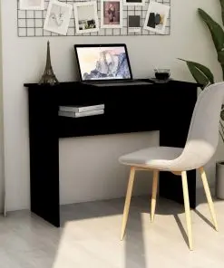 vidaXL Desk Black 90x50x74 cm Chipboard