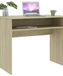 vidaXL Desk Sonoma Oak 90x50x74 cm Chipboard