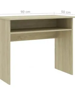 vidaXL Desk Sonoma Oak 90x50x74 cm Chipboard