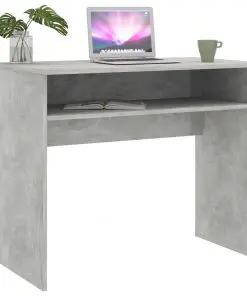 vidaXL Desk Concrete Grey 90x50x74 cm Chipboard