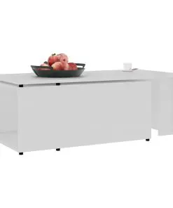 vidaXL Coffee Table White 150x50x35 cm Chipboard