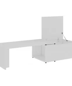 vidaXL Coffee Table White 150x50x35 cm Chipboard