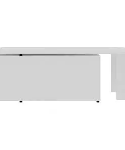 vidaXL Coffee Table White 150x50x35 cm Chipboard