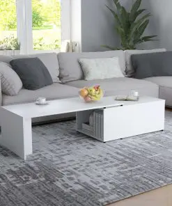 vidaXL Coffee Table White 150x50x35 cm Chipboard