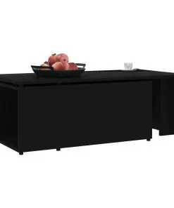 vidaXL Coffee Table Black 150x50x35 cm Chipboard