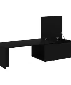 vidaXL Coffee Table Black 150x50x35 cm Chipboard
