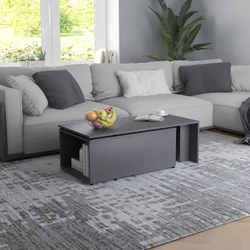 vidaXL Coffee Table Grey 150x50x35 cm Chipboard