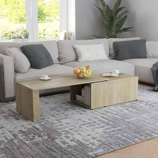 vidaXL Coffee Table Sonoma Oak 150x50x35 cm Chipboard