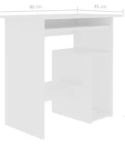 vidaXL Desk White 80x45x74 cm Chipboard