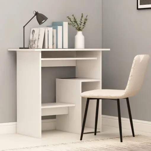 vidaXL Desk White 80x45x74 cm Chipboard