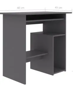 vidaXL Desk Grey 80x45x74 cm Chipboard