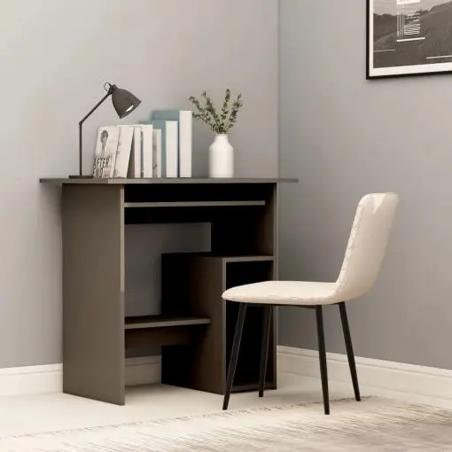 vidaXL Desk Grey 80x45x74 cm Chipboard