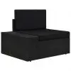 vidaXL Sectional Corner Sofa with Right Armrest Poly Rattan Black vidaXL Sectional Corner Sofa with Right Armrest Poly Rattan Black