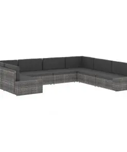 vidaXL Sectional Middle Sofa Poly Rattan Brown