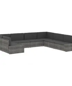 vidaXL Sectional Corner Sofa with Right Armrest Poly Rattan Brown