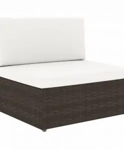 vidaXL 2 Piece Garden Lounge Set Poly Rattan Brown