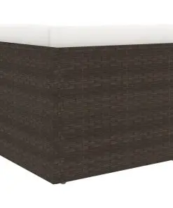 vidaXL Sectional Sofa 2-Seater Poly Rattan Brown