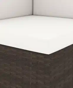 vidaXL Sectional Sofa 2-Seater Poly Rattan Brown