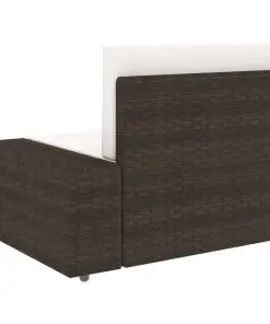 vidaXL Sectional Sofa 2-Seater Poly Rattan Brown