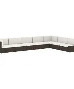 vidaXL Sectional Corner Sofa with Left Armrest Poly Rattan Grey