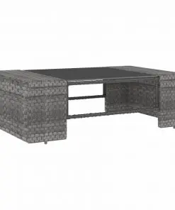 vidaXL 2 Piece Garden Lounge Set Poly Rattan Grey