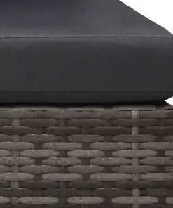 vidaXL 2 Piece Garden Sofa Set with Cushions Poly Rattan Grey