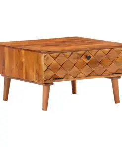 vidaXL Coffee Table 68x68x38 cm Solid Acacia Wood