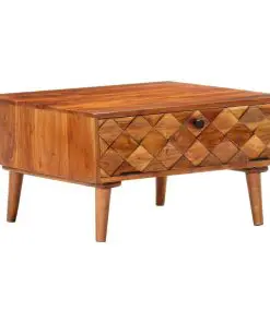 vidaXL Coffee Table 68x68x38 cm Solid Acacia Wood