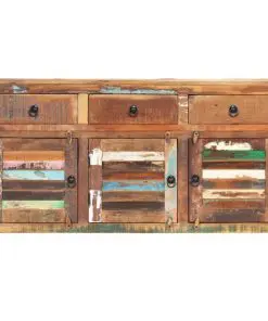 vidaXL Sideboard 120x30x65 cm Solid Reclaimed Wood