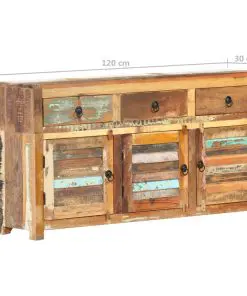 vidaXL Sideboard 120x30x65 cm Solid Reclaimed Wood