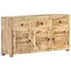 vidaXL Sideboard 120x30x65 cm Solid Mango Wood