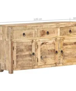 vidaXL Sideboard 120x30x65 cm Solid Mango Wood