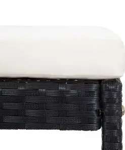 vidaXL 5 Piece Outdoor Bar Set Poly Rattan and Glass Black